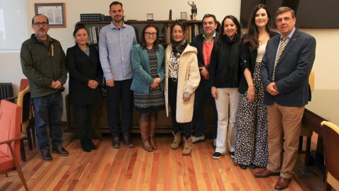 Autoridades de la Facultad de Humanidades y Arte UdeC reciben a docentes de la Universidad de Salamanca