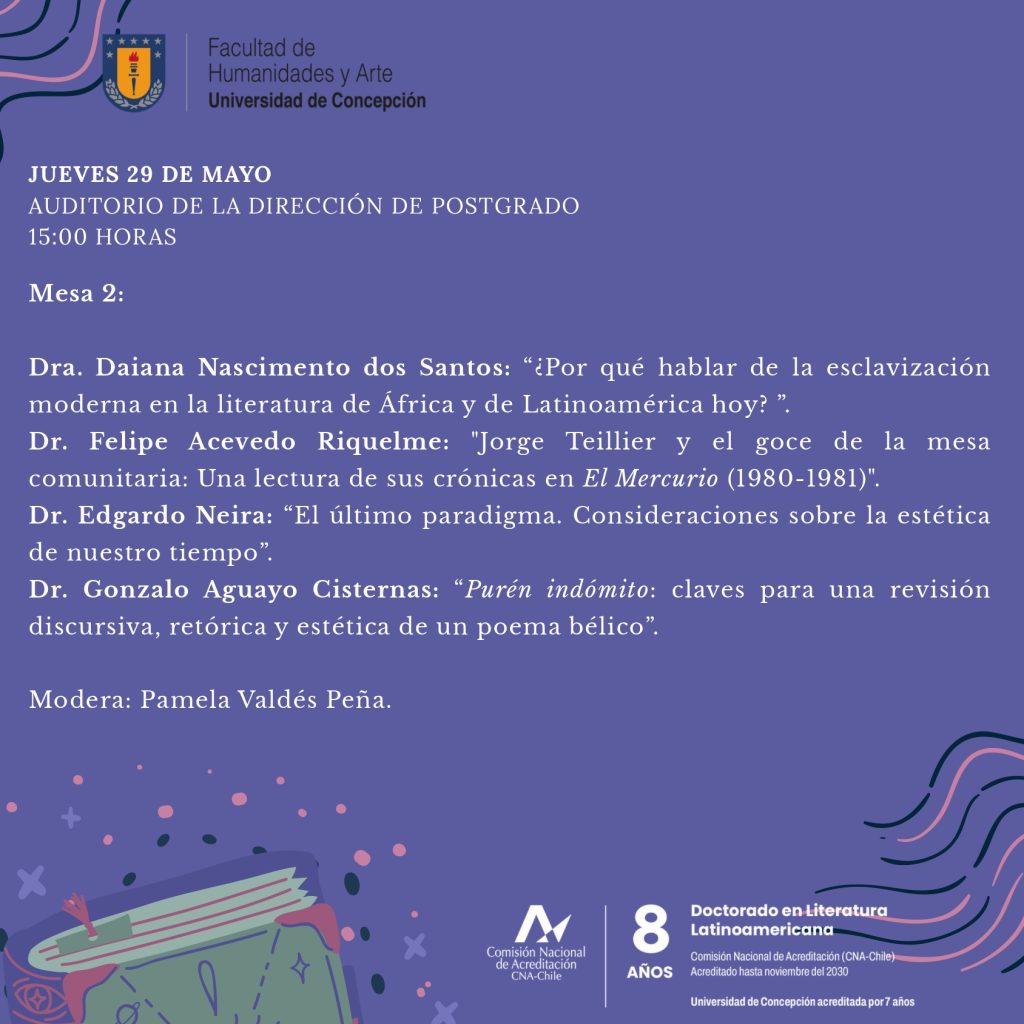 Primeras Jornadas Inaugurales Programas de Postgrado en Literatura Facultad de Humanidades y Arte UdeC: Año Académico 2025-3