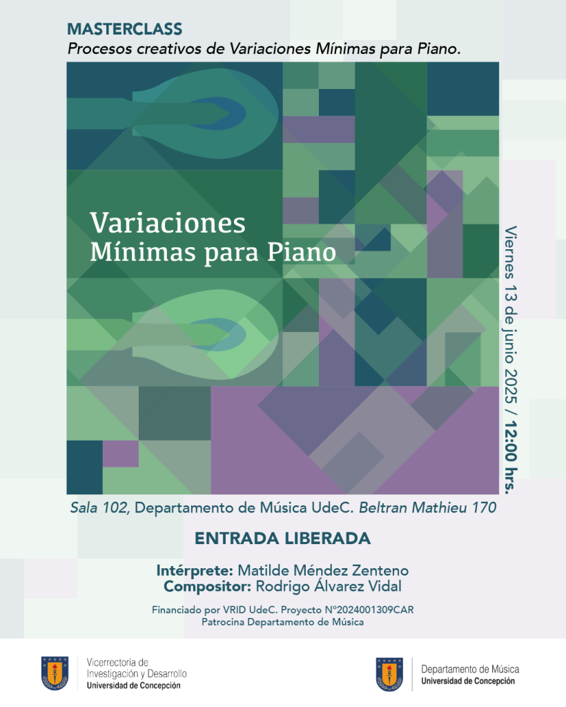 Masterclass Variaciones mínimas para piano_Rodrigo Álvarez Vidal y Matilde Méndez Zenteno