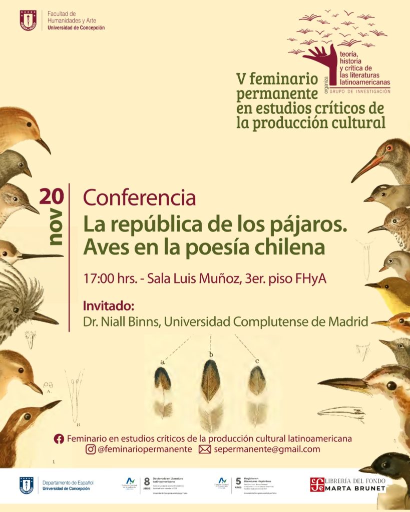 Conferencia La república de los pájaros. Aves en la poesía chilena