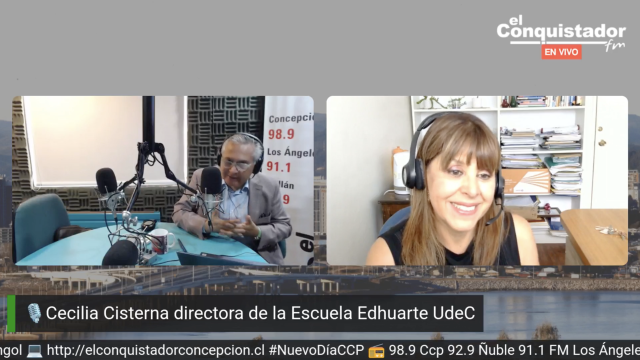 Cecilia Cisterna directora de la Escuela Edhuarte UdeC en Radio El Conquistador